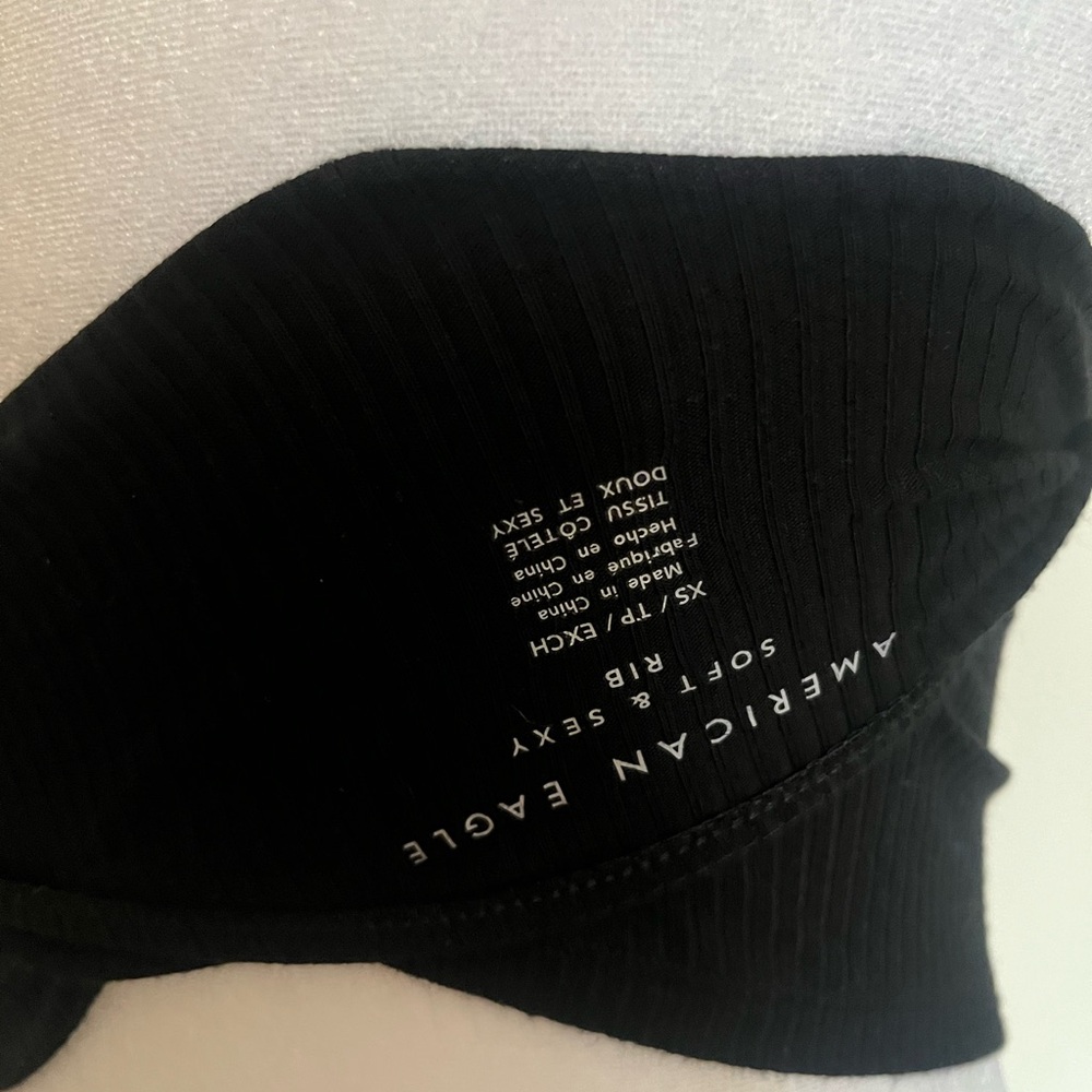 Black Ribbed Tube Top - Picture 3 of 3